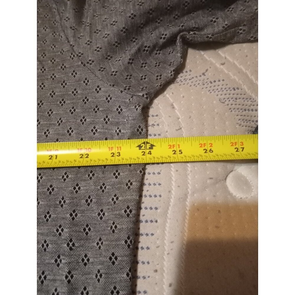 Polo Golf Ralph Lauren Mens XL Short Sleeve Polo Shirt Cotton Gray Geometric - Picture 11 of 12